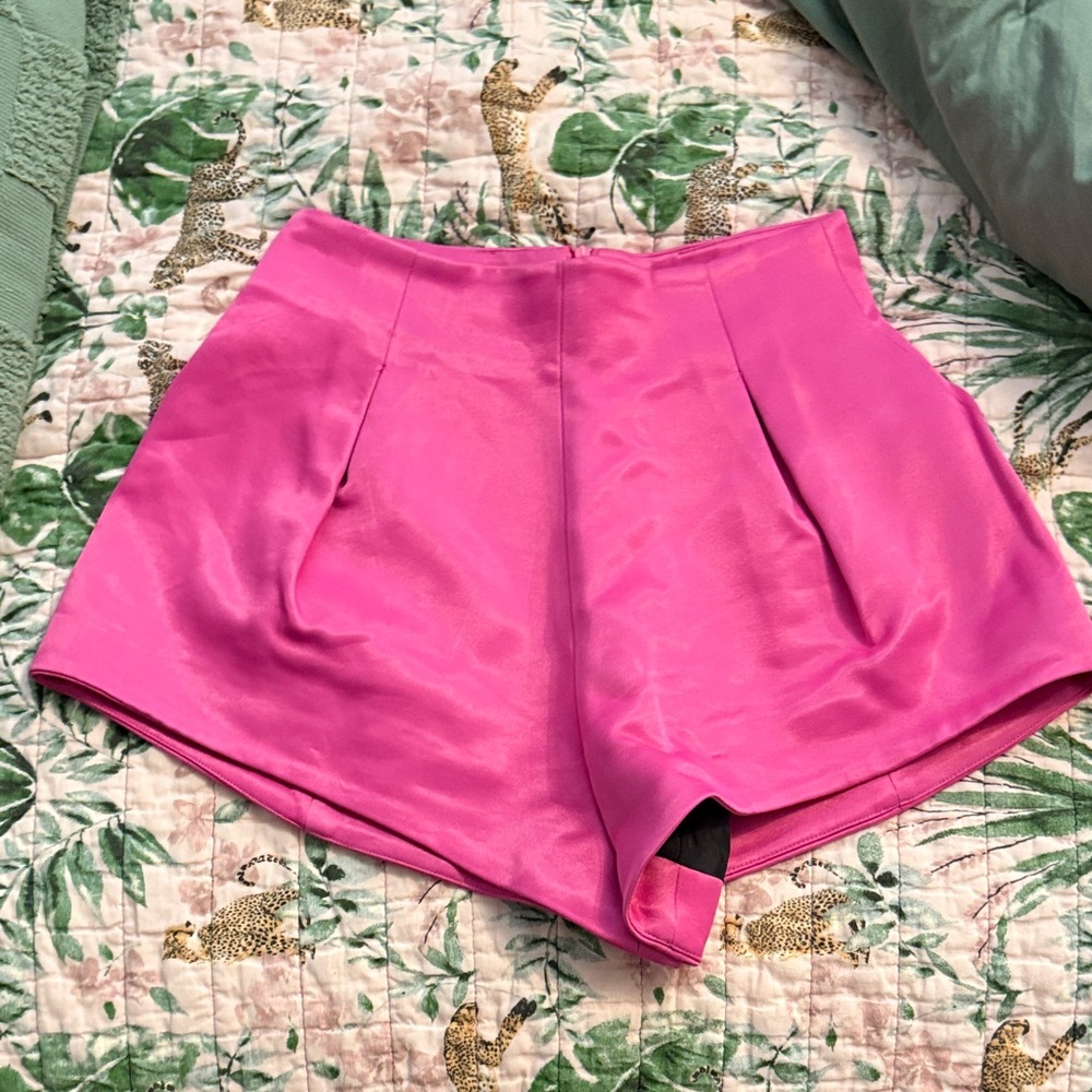 Zara Satin Pink Shorts